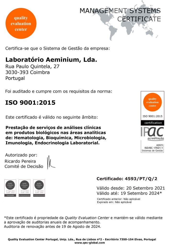 Laboratório Aeminium Certificado_9001PT-novo